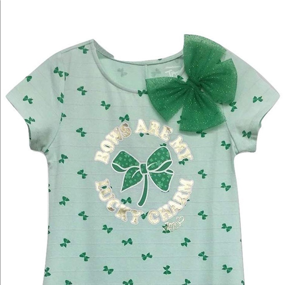 JoJo Siwa bows are my lucky charm dress medium 7/8